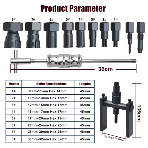 Motorcycle Blind Inner Bearing Puller Tool Kit