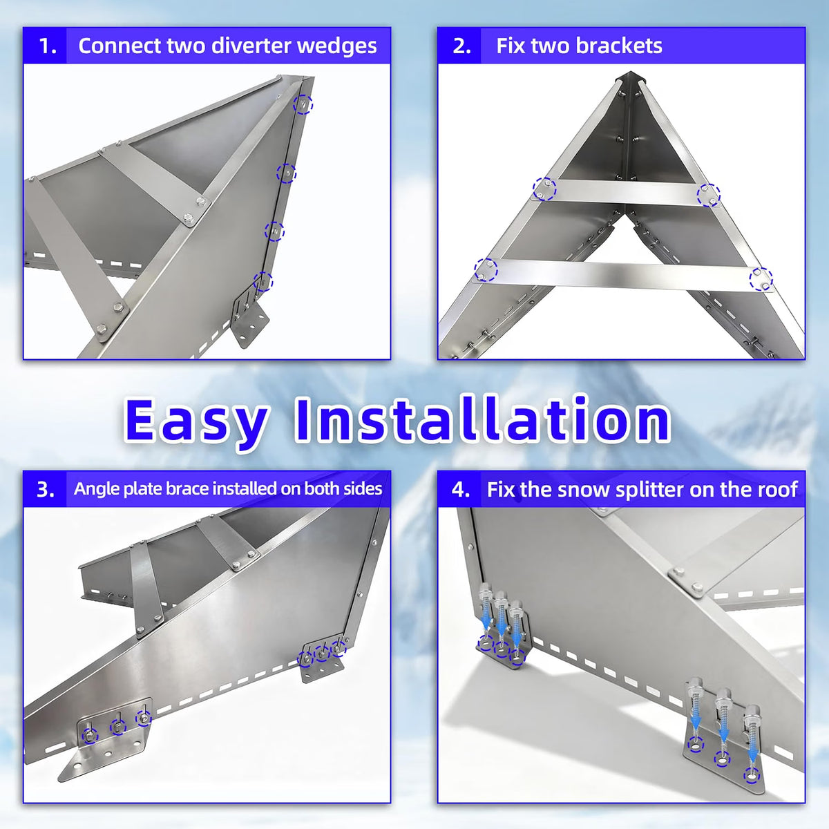 Roof Chimney Snow Splitter