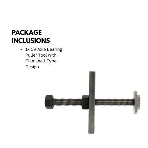 CV Axle Bearing Puller Tool with Clamshell-Type Design