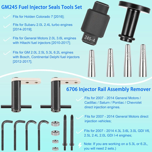 Fuel Injector Rail Assembly Remover & GM245 Seal Tool Kit