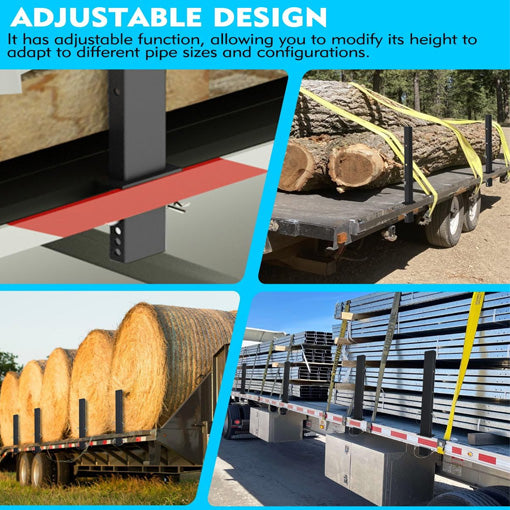 Heavy-Duty Adjustable C Channel Pipe Stake For Trailer