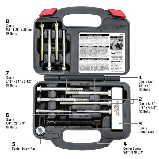 Heavy Duty Steering Wheel Puller Tool Set