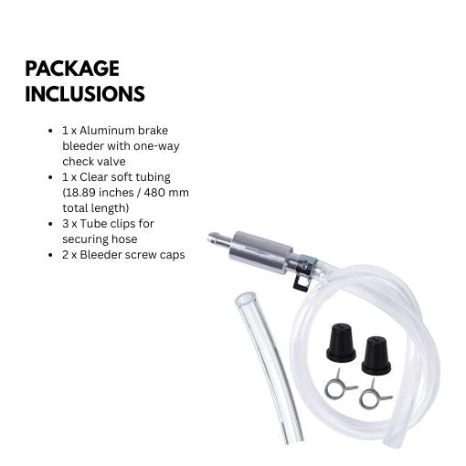 Motorcycle Clutch Brake Bleeder Hose and One-Way Check Valve