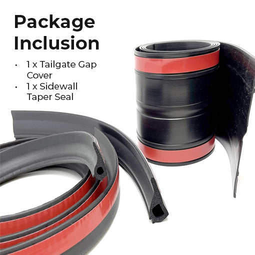 Tailgate Gap Cover with Sidewall Taper Seal