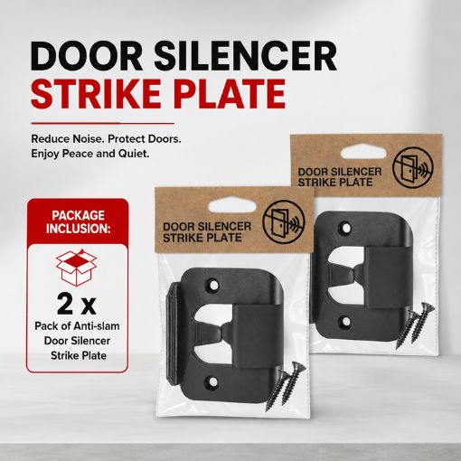 Anti-slam Door Silencer Strike Plate