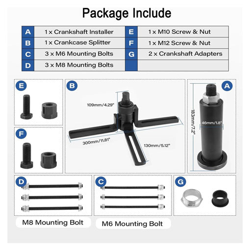 Crankcase Splitter Separator & Installer Tool