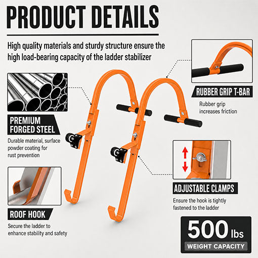 2-Pack Roof Ladder Stabilizer
