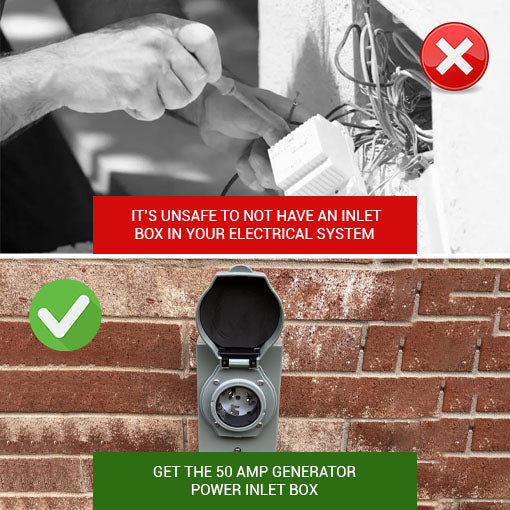 50 Amp Generator Power Inlet Box ~ garagetoolmaster.com