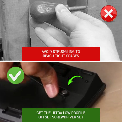 Ultra Low Profile Offset Screwdriver Set