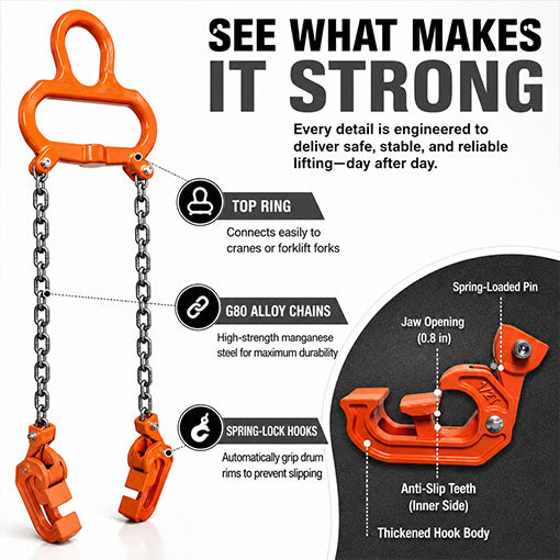 1-Ton Chain Drum Lifting Tool