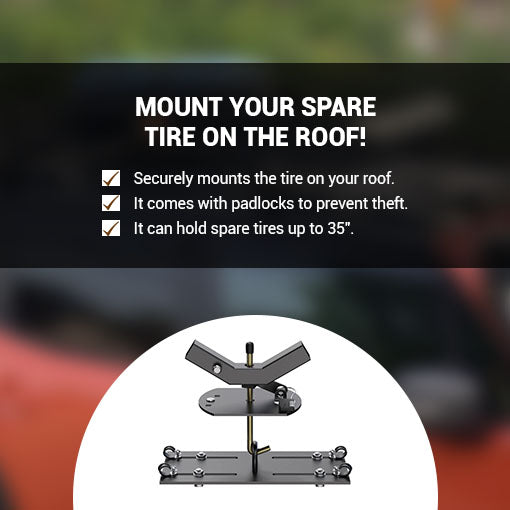 Universal Spare Tire Carrier for Roof Racks