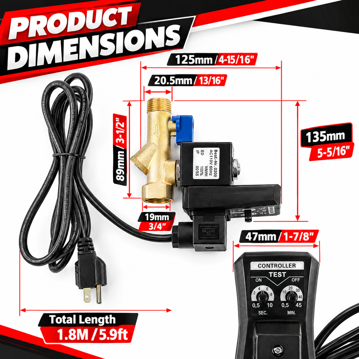 2-Pack Automatic Electronic Drain Valve Kit