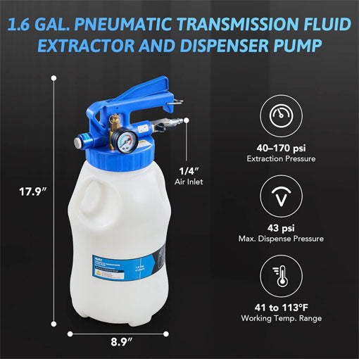 Pneumatic Transmission Fluid Extractor and Dispenser Pump