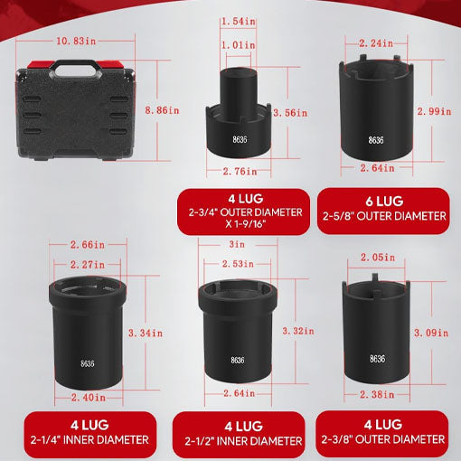 Spindle Nut Socket Tool Kit