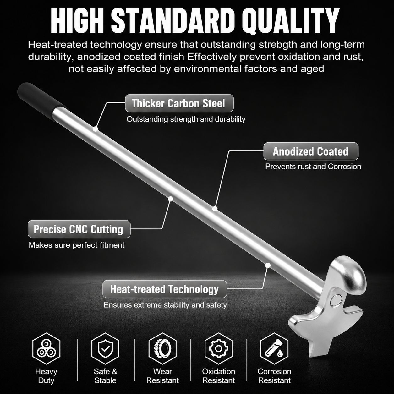 28" Truck Steering Axle Hub Oil Seal Removal Tool