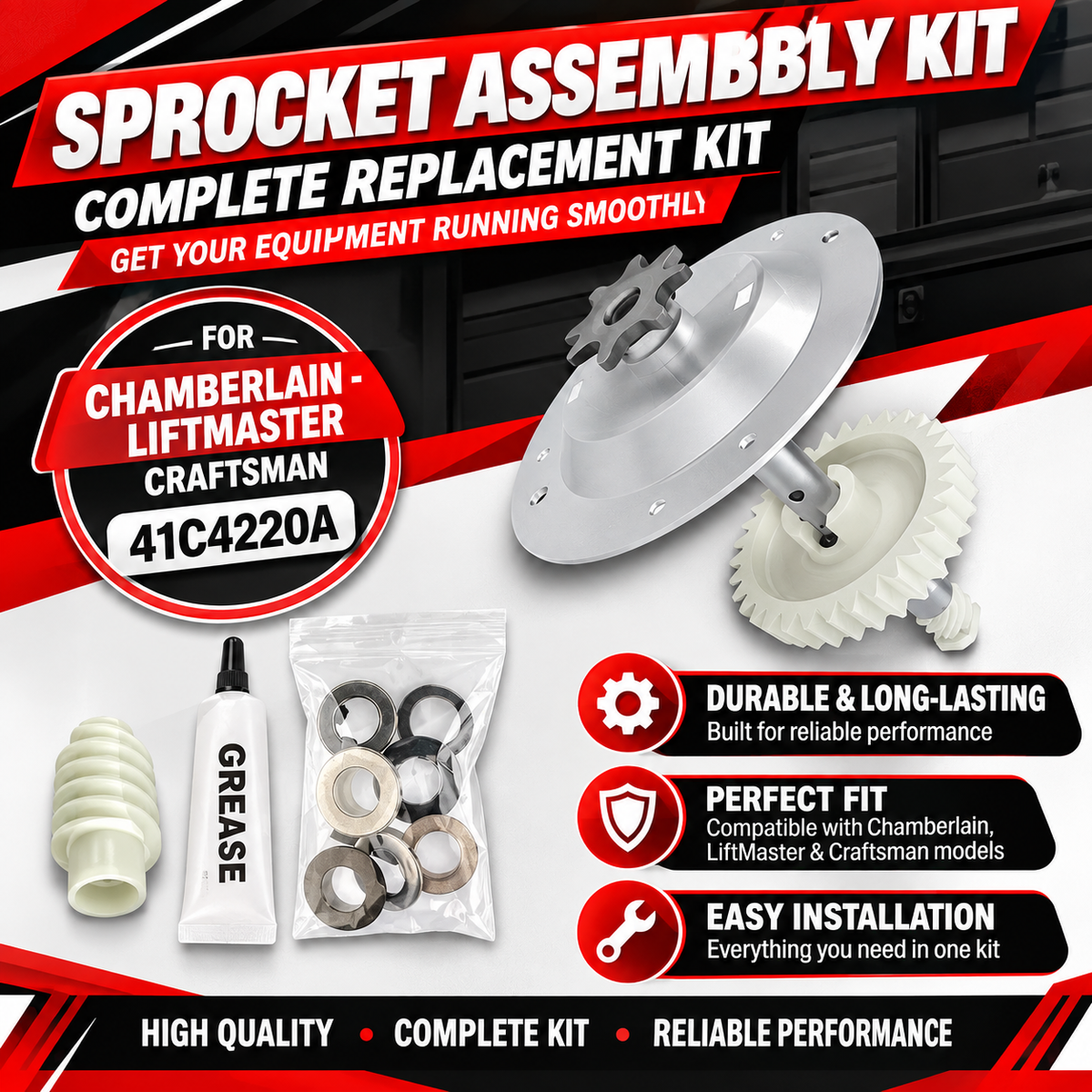 Garage Door Gear and Sprocket Replacement Kit