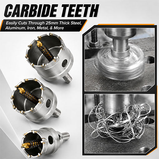 12-Piece Carbide Hole Saw Kit 5/8" - 2-1/8"