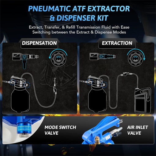 Pneumatic Transmission Fluid Extractor and Dispenser Pump