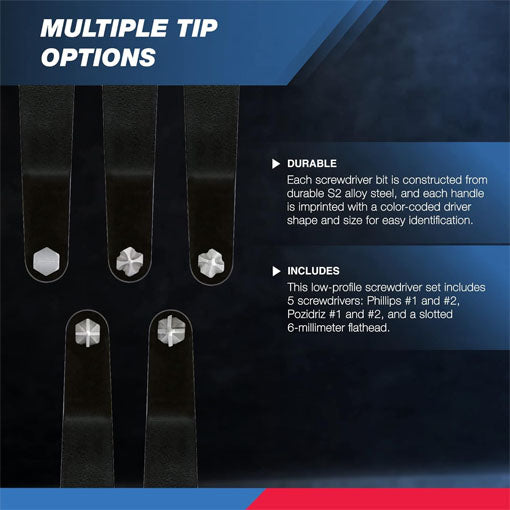 Ultra Low Profile Offset Screwdriver Set