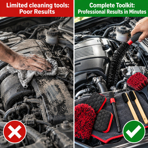 10PCS Car Engine Bay Cleaning Kit