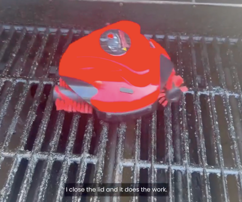 Automatic Grill Cleaning Robot with Nylon Brushes