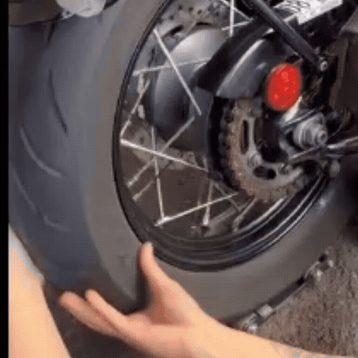 Motorcycle Wheel Cleaning Stand with Cleaning Brush Kit