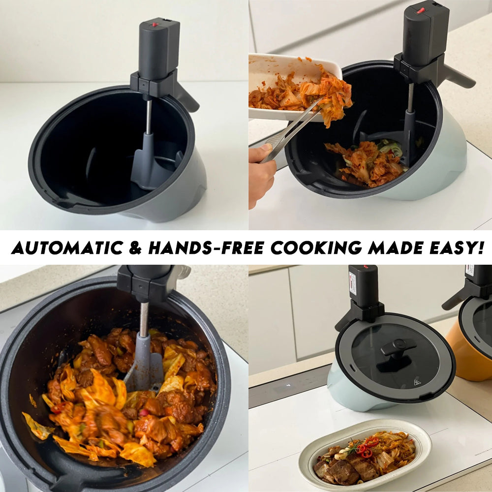 Automatic Rotation Cooking Pot