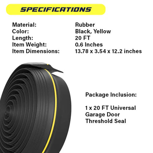 Garage Door Threshold Seal 20FT