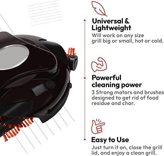 Automatic Grill Cleaning Robot with Nylon Brushes