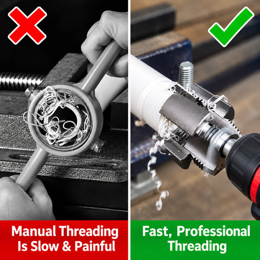 3PCS Dual-Function PVC Pipe Threading Tool