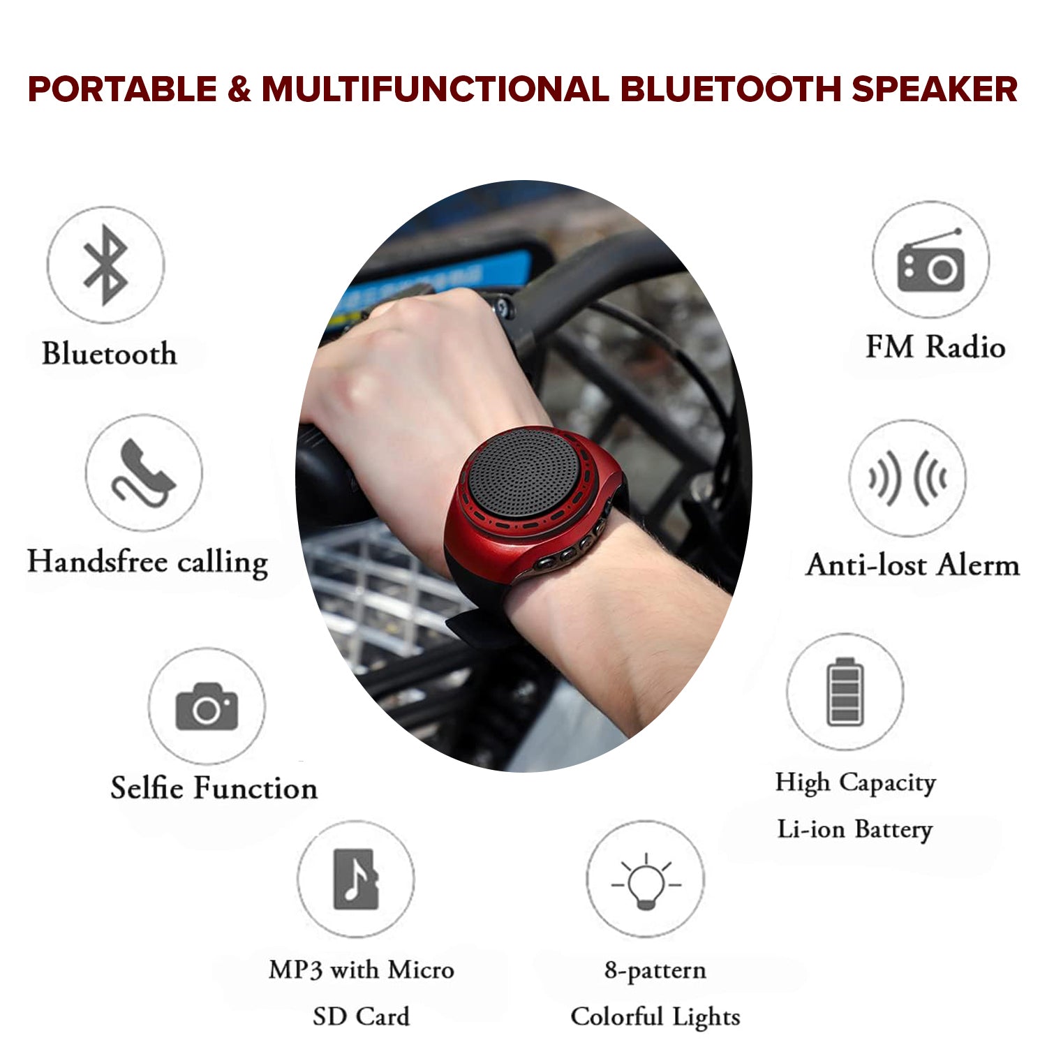 Wireless Wrist Portable Sports Bluetooth Speaker
